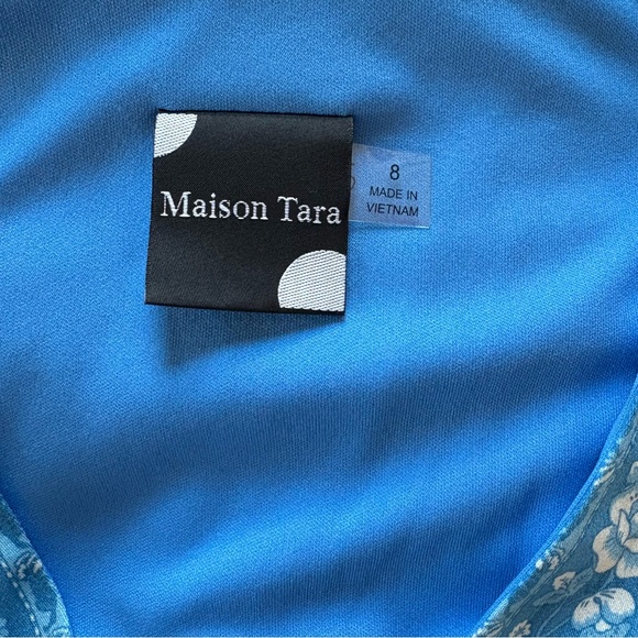 NWT Womens Maison Tara Paisley Smocked Maxi Dress Cottagecore Boho Floral Sz 8 - Picture 2 of 16